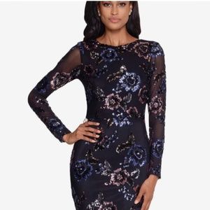 Betsy & Adam floral Sequin Dress 14